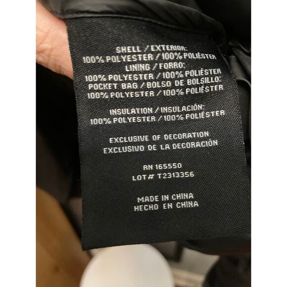 32 Degrees women’s black puffer hooded jacket size large - Picture 2 of 8